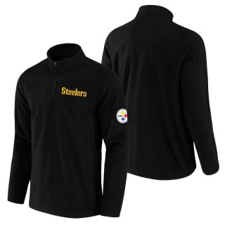 Men's Pittsburgh Steelers NFL x Darius Rucker Collection by Fanatics Black Polar Fleece Quarter-Zip Jacket