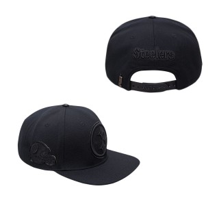 Men's Pittsburgh Steelers Pro Standard Triple Black Snapback Hat