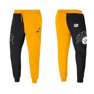 Men's Pittsburgh Steelers NFL x Staple Gold Split Logo Fleece Pants