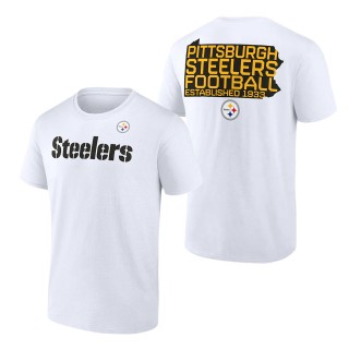 Men's Pittsburgh Steelers Fanatics Branded White Hot Shot T-Shirt