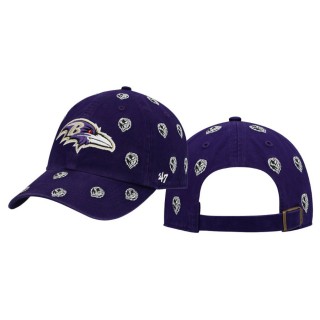 Baltimore Ravens Purple Clean Up Confetti Adjustable Ravens Hat