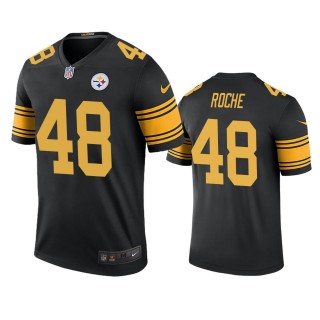 Pittsburgh Steelers Quincy Roche Black Color Rush Legend Jersey