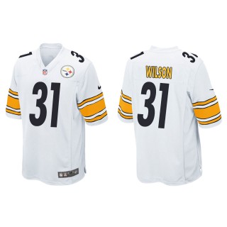 Men's Pittsburgh Steelers Quincy Wilson White Game Jersey