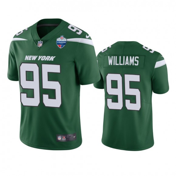 New York Jets Quinnen Williams Green 2021 London Games Patch Limited Jersey