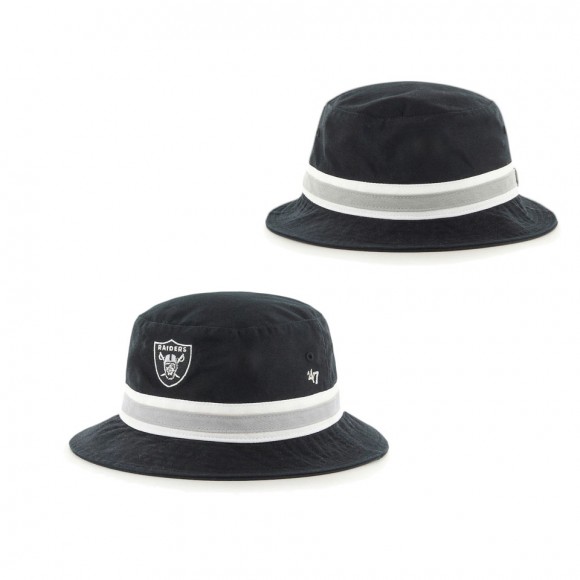 Men's Las Vegas Raiders '47 Black Striped Bucket Hat
