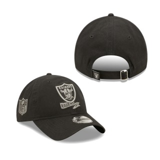 Men's Las Vegas Raiders Black 2022 Sideline Adjustable 9TWENTY Hat