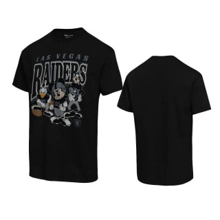 Las Vegas Raiders Black Disney Mickey Huddle T-Shirt