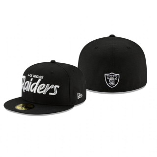 Las Vegas Raiders Black Omaha 59FIFTY Fitted Hat