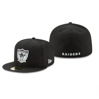 Las Vegas Raiders Black Omaha Classic Logo 59FIFTY Fitted Hat