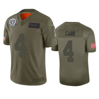 Oakland Raiders Derek Carr Camo 2019 Salute to Service Limited Jersey