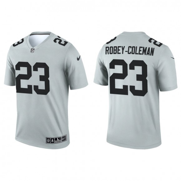 Men's Las Vegas Raiders Nickell Robey-Coleman Silver Inverted Legend Jersey