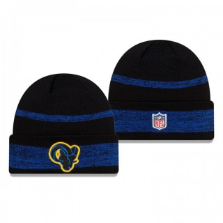 Los Angeles Rams Black 2021 NFL Sideline Tech Cuffed Knit Hat