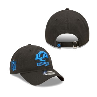 Men's Los Angeles Rams Black 2022 Sideline Adjustable 9TWENTY Hat