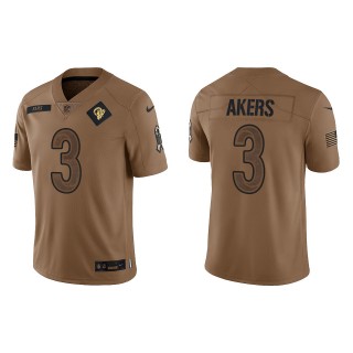 Los Angeles Rams Cam Akers Brown 2023 Salute To Service Limited Jersey