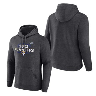 Los Angeles Rams Charcoal 2023 NFL Playoffs Fleece Pullover Hoodie