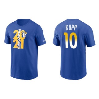 Men's Rams Cooper Kupp Royal 2021 NFL Playoffs T-Shirt