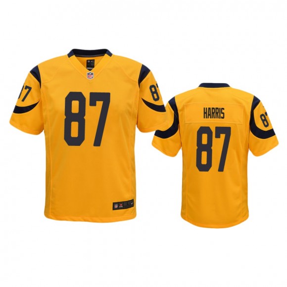 Los Angeles Rams Jacob Harris Gold Color Rush Game Jersey