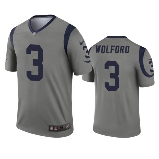 Los Angeles Rams John Wolford Gray Inverted Legend Jersey