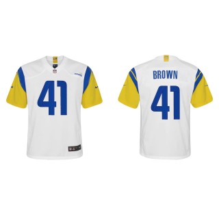 Youth Los Angeles Rams Malcolm Brown White Alternate Game Jersey