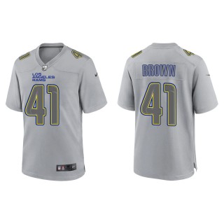 Men's Los Angeles Rams Malcolm Brown Gray Atmosphere Fashion Game Jersey