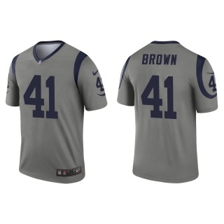 Men's Los Angeles Rams Malcolm Brown Gray Inverted Legend Jersey
