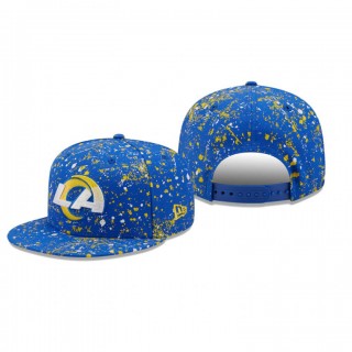 Los Angeles Rams Royal Splatter 9FIFTY Snapback Hat