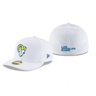 Los Angeles Rams White Omaha Alternate Logo Low Profile 59FIFTY Hat