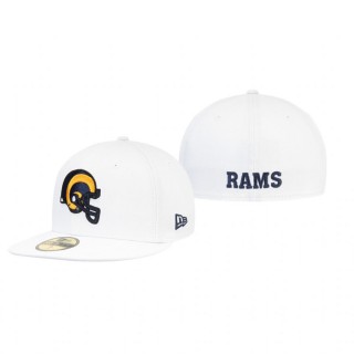 Los Angeles Rams White Omaha Historic 59FIFTY Fitted Hat