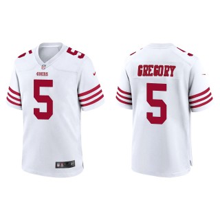 49ers Randy Gregory White Game Jersey