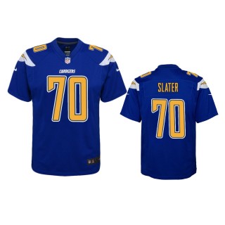 Los Angeles Chargers Rashawn Slater Royal Color Rush Game Jersey