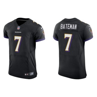 Rashod Bateman Men's Baltimore Ravens Black Alternate Vapor Elite Jersey
