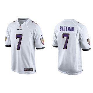 Men's Baltimore Ravens Rashod Bateman White Game Jersey