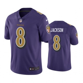 Baltimore Ravens #8 Men's Purple Lamar Jackson Color Rush Limited Jersey