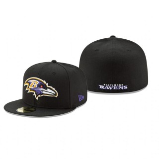 Baltimore Ravens Black Omaha 59FIFTY Fitted Hat
