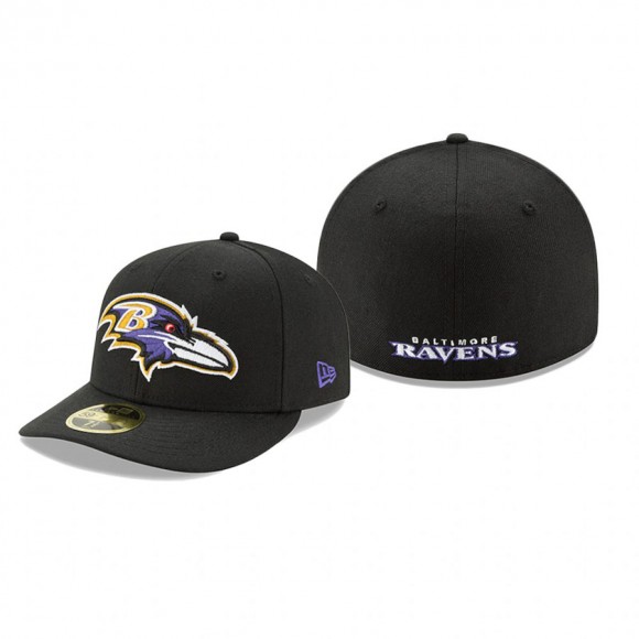Baltimore Ravens Black Omaha Low Profile 59FIFTY Structured Hat