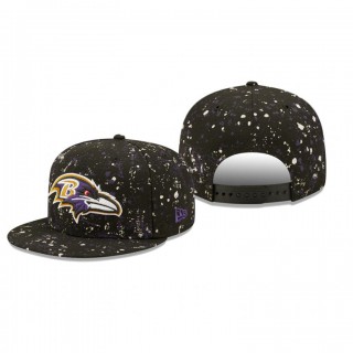 Baltimore Ravens Black Splatter 9FIFTY Snapback Hat