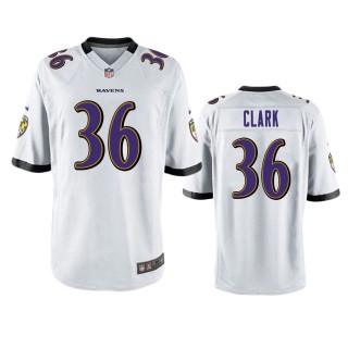 Baltimore Ravens Chuck Clark White Game Jersey
