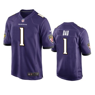Baltimore Ravens Dad Purple 2021 Fathers Day Game Jersey