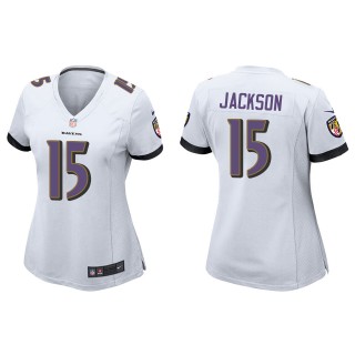Women's Baltimore Ravens DeSean Jackson White Game Jersey