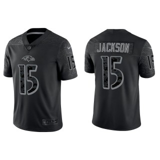 Men's Baltimore Ravens DeSean Jackson Black Reflective Limited Jersey