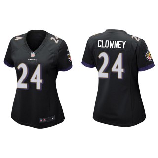Women Jadeveon Clowney Ravens Black Game Jersey