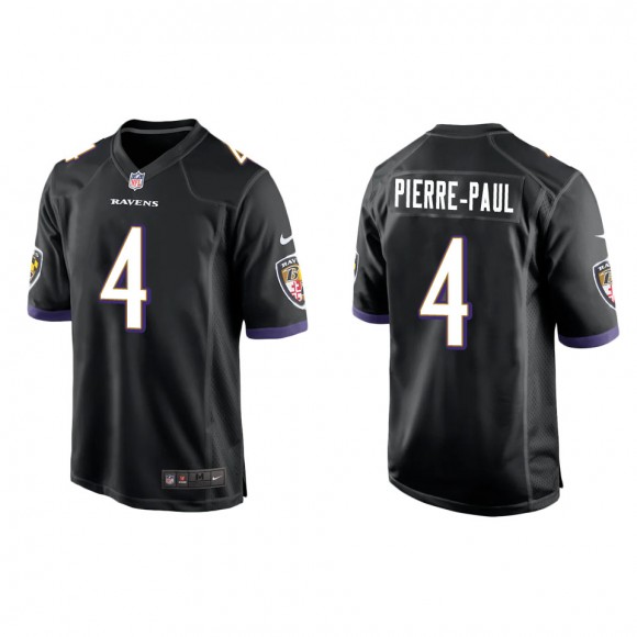 Men's Baltimore Ravens Jason Pierre-Paul Black Game Jersey