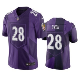 Baltimore Ravens Jayson Oweh Purple City Edition Vapor Limited Jersey
