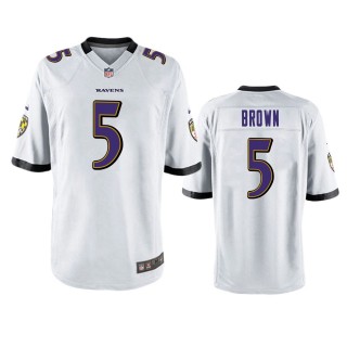 Baltimore Ravens Marquise Brown White Game Jersey