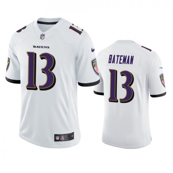 Baltimore Ravens Rashod Bateman White 2021 NFL Draft Vapor Limited Jersey