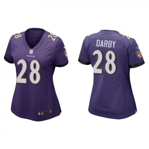 Women Ronald Darby Ravens Purple Game Jersey
