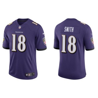 Men's Baltimore Ravens Roquan Smith Purple Vapor Limited Jersey