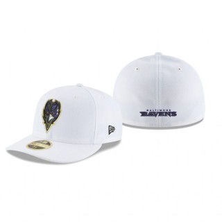Baltimore Ravens White Omaha Alternate Low Profile 59FIFTY Hat