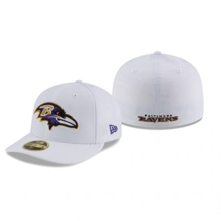Baltimore Ravens White Omaha Low Profile 59FIFTY Hat