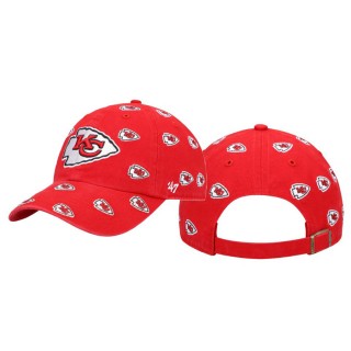 Kansas City Chiefs Red Clean Up Confetti Adjustable Chiefs Hat